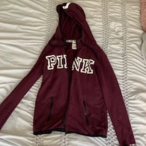 PINK Victoria's Secret Maroon Zip Up Jacket